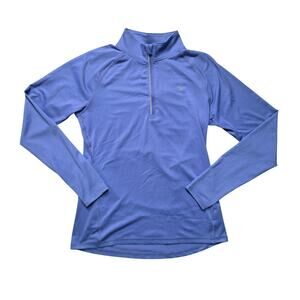 Old Navy Active Go-Dry 1/4 Zip Solid Pullover Women’s Medium Blue Delphinium